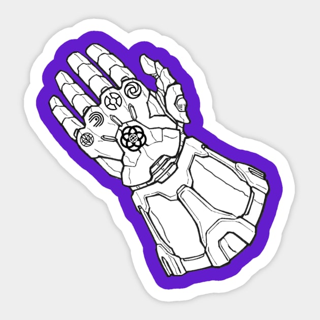 The Infinity Gauntlet Sticker by Theme Park Duo